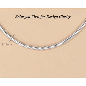 NOVAMART Fine Anti-Tarnish 92.5 Sterling <b>Silver</b> Snake <b>Chain</b> Necklace 20 24 28 Inches Religious Style <b>Box</b> Gold for Men Boys Weddi - Product Image 4