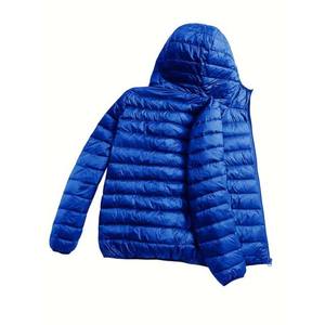 Custom Logo <b>Canvas</b> Coat for Women New Arrival Winter Casual OEM Service Wholesale Best Selling Women Puffer Jacket <b>Blue</b> Color - Product Image 2