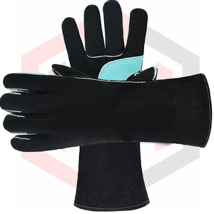 Gants de jardinage Gants de four à souder résistants à la chaleur et au feu, résistants à l'usure, pour la plantation de fleurs, pour barbecue en cuir 11 oz - Product Image 3