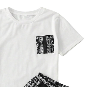 Ensemble de survêtements décontractés en coton pour femmes avec t-shirt et short assortis pour l'entraînement d'été - Product Image 4