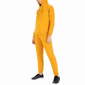 Ensemble de survêtement d'hiver pour femme, coupe classique, 100 % coton, à capuche, taille élastique, tenue de sport décontractée pour l'entraînement - Product Image 4