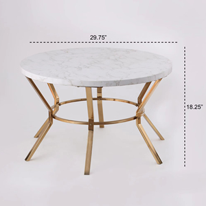 Table d'appoint ronde moderne faite à la main en bois et métal incrustation d'os meubles décoratifs pour la maison salon ou hôtel - Product Image 1