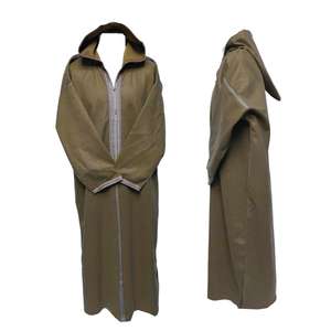 Qamis Homme Marocain Authentique à Capuche – Été Brodé au Crochet Anti-Froissement en Coton/Fibre de Bambou - Product Image 1