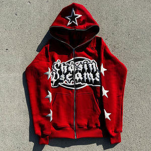 Premium Quality Custom <b>Black</b> <b>Hoodie</b> for Men Fleece Drop Shoulder Puff Printed Full <b>Zip</b> <b>up</b> Solid Pattern Winter Design - Product Image 3