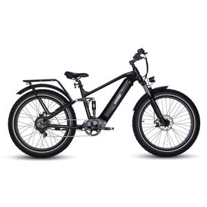 Bicicleta Eléctrica HAOQI Cheetah con Suspensión Completa - Batería Certificada de 16Ah+9Ah Verde Ejército/Negro Obsidiana - Product Image 6