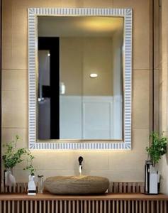 กระจกติดผนังลายกระดูกฝังลาย งานแฮนด์เมด ของตกแต่งบ้าน - Product Image 1