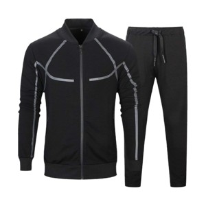 Top concevez votre propre survêtement personnalisé vêtements de sport de haute qualité pour hommes poches zippées survêtement homme 100% coton - Product Image 3