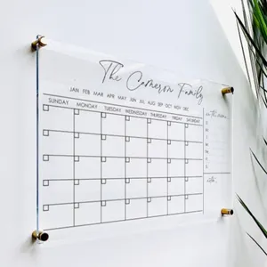 Hersteller Custom Office Planner Lösch barer wöchentlicher Wandkalender aus Acryl