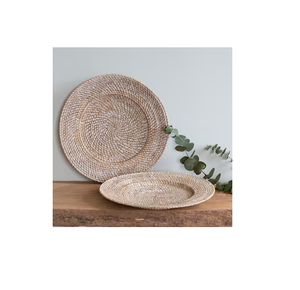Placas de cargador de ratán de diseño único, proveedor al por mayor, tejido de ratán natural Mantel Individual, placa de cargador redonda - Product Image 5