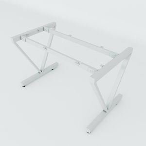 SFVC001 <b>Simple</b> Design Rubberwood Computer <b>Desk</b> with Iron V-Shaped Legs - Product Image 6