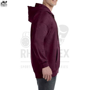Nouveau sweat à capuche d'entraînement zippé pour hommes personnalisé avec des bases en coton mélangé épais et épais sweat à capuche d'entraînement zippé pour unisexe - Product Image 5