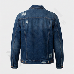 Chaqueta Vaquera Informal de Gran Tamaño para Hombre, 100% Algodón, con Botones, Logotipo Frontal, Moda de Otoño, Ropa de Calle Duradera - Product Image 2