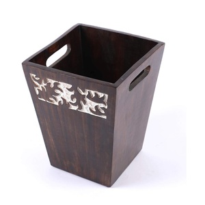 New Arrival Nature thân thiện bằng gỗ chất thải giỏ hoặc bụi bin với kích thước tùy chỉnh cho khách sạn với kích thước 30 cm x 20 cm x 20 cm - Product Image 6