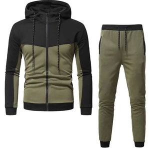 Conjunto de sudadera con capucha para hombre con logotipo personalizado, chándal de alta calidad, forro polar pesado, cuello con botones, hombros caídos, talla XXL de invierno - Product Image 1