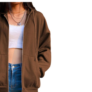 เสื้อแจ็คเก็ตผ้าฟลีซแบบสบายๆ สำหรับผู้หญิง สไตล์ลำลอง มีฮู้ด อุ่น นุ่ม น่ากอด ใส่ได้ทุกวัน เหมาะสำหรับฤดูหนาว มีโลโก้ด้านหน้า มีกระเป๋า ไม่เป็นขุย ซับในอย่างดี น้ำหนัก 280 กรัม - Product Image 4