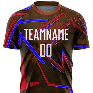 เสื้อฟุตบอลพิมพ์ลายสำหรับผู้ชายและผู้หญิงชุดฟุตบอลฟุตบอลโพลีเอสเตอร์ผ้านิ่มน้ำหนักเบาพิมพ์ซับลิเมชัน100% ตามสั่ง - Product Image 4