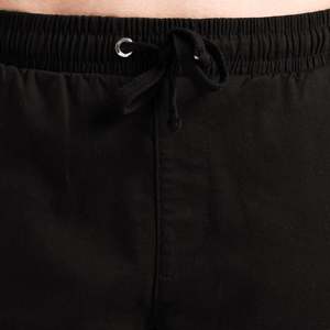 LiteFlex High Waist Cargo <b>Pants</b> Summer Canvas Corduroy Woven Cotton-Embroidered Straight Pattern <b>Black</b> Zippers Pleats Dark XL - Product Image 6
