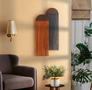 Colgante de pared bordado de la mejor calidad con intrincados patrones florales Arte textil hecho a mano para espacios cálidos, acogedores y acogedores - Product Image 6