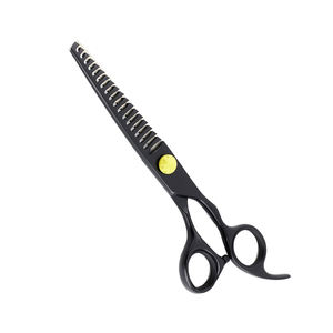 Ciseaux amincissants de beauté de cheveux de qualité chirurgicale couleur noire enduite 6.5 pouces cisailles à cheveux allemandes en acier inoxydable - Product Image 1