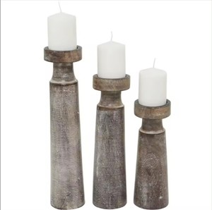 Durable Quality Wooden <b>Candle</b> Stand Holder for Home & Hotel Table Top Lighting Decorative Holder <b>Birthday</b> Use Wholesale Price - Product Image 1