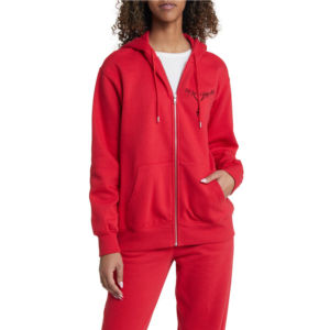 เสื้อกันหนาวผ้าฝ้ายแบบสวมศีรษะของผู้หญิงมีฮู้ดโอเวอร์ไซส์ทำจากผ้าฝ้าย100% โลโก้ได้ตามต้องการ - Product Image 4