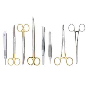 Kit d'instruments chirurgicaux vétérinaires manuels de haute qualité - Ensemble d'instruments de chirurgie générale réutilisables en acier inoxydable certifié CE - Product Image 6