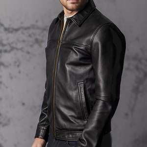 Veste en cuir en toile vintage chic pour hommes et femmes à capuche coupe-vent et respirante - Product Image 3