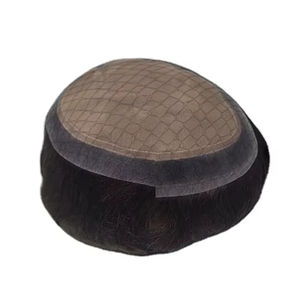 Perruque toupet en cheveux humains 100% soie Pro Remy Virgin Raw Taz Indian Hair - Product Image 2