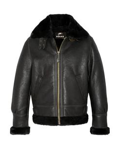 <b>Men</b>’s Flying <b>Aviator</b> Shearling Leather <b>Jacket</b> Vintage Pilot Bomber Coat Real Sheepskin Leather Sherpa Fur Winter <b>Jacket</b> Coat OEM - Product Image 3