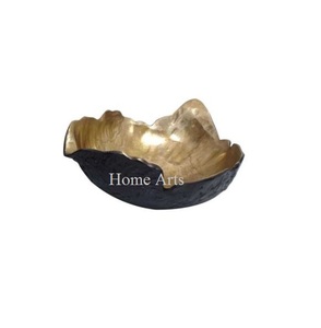 Ensemble de 2 bols décoratifs de tailles différentes, couleur noir et or, taille personnalisée, bol à dessert, bol à dattes, en vente - Product Image 4