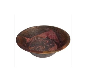 ชามสำหรับทำเล็บเท้าทรงสี่เหลี่ยมทำจากทองแดงสำเร็จรูปพร้อมดีไซน์ชายฝั่งสำหรับตกแต่งห้องสปา - Product Image 1