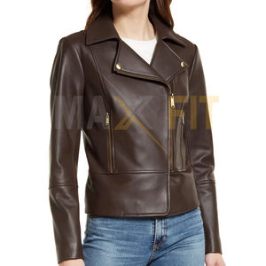MAXFIT ENTERPRISES-Chaquetas profesionales de cuero hechas a mano para mujer, ropa cómoda de lona portátil de color sólido - Product Image 4