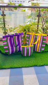 Bolsas de compras de nailon con bolsa para cosméticos Bolsas ecológicas de plástico de polipropileno reciclado sostenible hechas en la India - Product Image 6