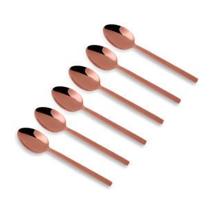 Ensemble d'ustensiles de service modernes en acier inoxydable or rose pour restaurants mariages banquets fêtes avec cuillère fourchette - Product Image 1