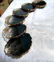 Posavasos Aislante Personalizado de Forma Natural, Grande, Multifuncional, Ecológico, Pintado a Mano, de Resina Epoxi - Product Image 3