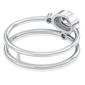 Anillos de compromiso de moissanita de plata de ley 925 exclusivos REYES para mujer, regalo nupcial de oro blanco de calidad Premium, joyería fina - Product Image 4