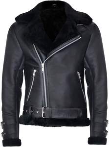Chaqueta de piel sintética de invierno para mujer, chaqueta de piel auténtica con solapa grande, chaqueta de moto personalizada con cremallera, Sialkot Pakistan - Product Image 5