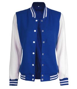 Chaqueta Varsity de Béisbol para Mujer, Manga Larga, Corte Regular, Bordado Personalizado, Hombros Caídos, Transpirable, Gruesa, para Invierno - Product Image 6