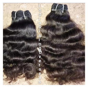Precio más bajo Onda natural Crudo Sin procesar Cabello humano de un solo donante indio Barato Remy Grado Virgen Extensiones de cabello de alta calidad - Product Image 2