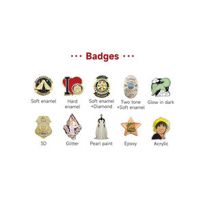 Insignia de Seguridad Metálica Personalizada 2D 3D, Pin de Esmalte Suave con Troquelado, Impresión y Logotipo Personalizado, Electrochapado para Regalo - Product Image 2