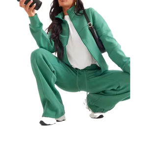 Custom Puff Printing Acid Washed <b>Hoodie</b> and Sweatpants Set French Terry Pocket Zip up Tracksuit Sweat Suits 2 Piece Set - Product Image 2