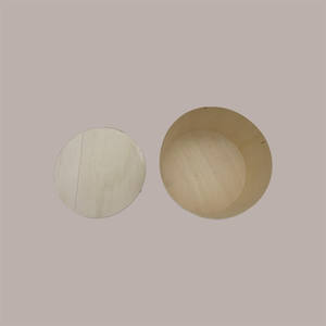 Set of 3 <b>Round</b> Eco-Friendly Natural Wood Storage <b>Boxes</b> for Tea Packaging and <b>Gift</b> Wrapping - Product Image 2