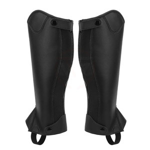 Horse Rider <b>Chaps</b> Leg Protective High Quality Custom Design Half <b>Chaps</b> Washable Leather For Horse <b>Riding</b> Western Style <b>Chaps</b> - Product Image 1