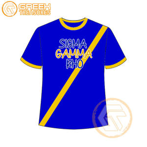 Camiseta de Sororidad Sigma Gamma Rho para Mujer al por Mayor, 100% Algodón Jersey, Transpirable, Antiarrugas, de Secado Rápido, Informal para Verano - Product Image 2