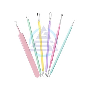 ชุดเครื่องมือกำจัดสิวเสี้ยน 6 ชิ้น ที่คีบสิวเสี้ยน เครื่องมือดูดสิว กำจัดสิวอักเสบ สิวหัวขาว - Product Image 1