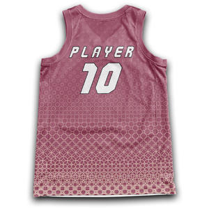 Ensemble maillot de basket-ball réversible sur mesure pour hommes 100% polyester respirant col en V uniforme vêtements de basket-ball personnalisés - Product Image 3