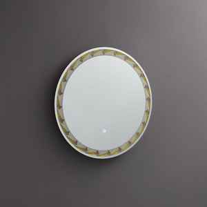 Miroir rond rétroéclairé par LED de 60 cm avec inserts colorés - Product Image 2