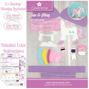 Tìm hiểu để may người mới bắt đầu Đảng trang trí giáo dục động vật thủ công Thú nhồi bông đồ chơi sang trọng DIY Unicorn Cảm Thấy May Kit cho cô gái - Product Image 6