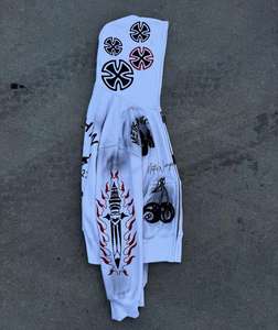 Sweat à capuche délavé pour hommes 440 Gsm Super Heavy Weight Winter avec fermeture à glissière Design personnalisé Vêtements décontractés de haute qualité à bas prix - Product Image 6