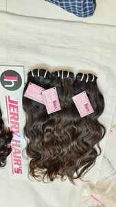 Natural Unprocessed Raw Virgin Indian Remy Hair <b>Extensions</b> Graded <b>Curly</b> Natural Black/Brown 10"-32" Machine Double Weft - Product Image 5